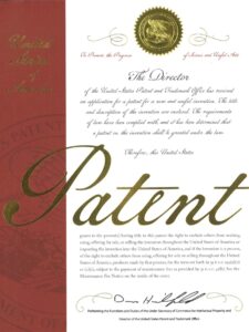 PATENT CERTIFICATE